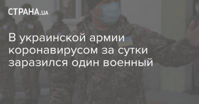 В украинской армии коронавирусом за сутки заразился один военный