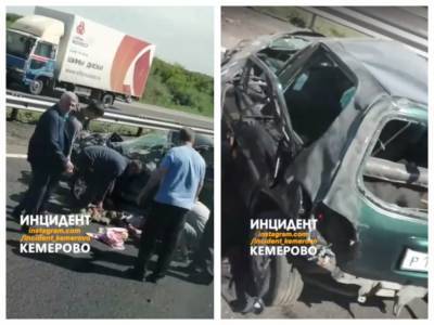 Последствия серьёзного ДТП на кузбасской трассе попали на видео