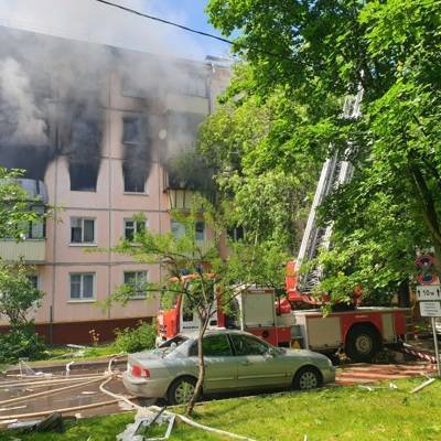 При взрыве и пожаре в жилом доме на северо-востоке Москвы никто не погиб