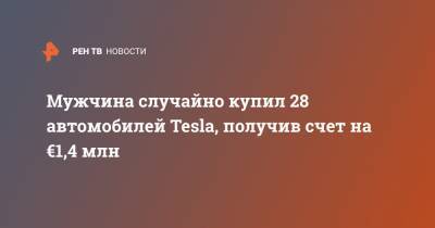 Мужчина случайно купил 28 автомобилей Tesla, получив счет на €1,4 млн