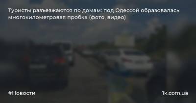 Туристы разъезжаются по домам: под Одессой образовалась многокилометровая пробка (фото, видео)