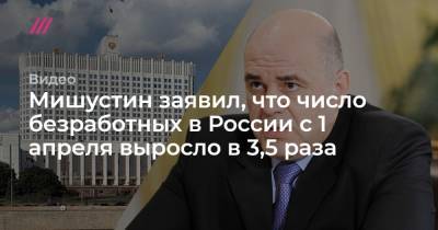 Мишустин заявил, что число безработных в России с 1 апреля выросло в 3,5 раза