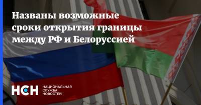 Названы возможные сроки открытия границы между РФ и Белоруссией