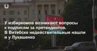 У избиркомов возникают вопросы к подписям за претендентов. В Витебске недействительные нашли и у Лукашенко