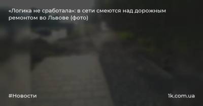 «Логика не сработала»: в сети смеются над дорожным ремонтом во Львове (фото)