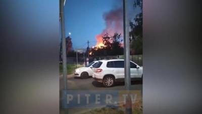 Видео: в поселке Новогорелово загорелся дом