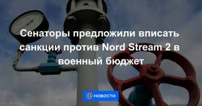 Сенаторы предложили вписать санкции против Nord Stream 2 в военный бюджет
