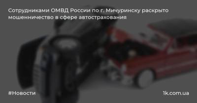 Сотрудниками ОМВД России по г. Мичуринску раскрыто мошенничество в сфере автострахования
