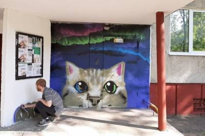 В Ярославле граффитисты раскрашивают жилые дома в яркие цвета