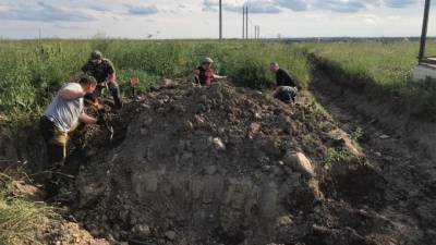 В Гатчинском районе нашли захоронение пяти солдат времен ВОВ