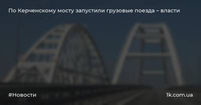 По Керченскому мосту запустили грузовые поезда – власти