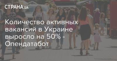 Количество активных вакансий в Украине выросло на 50% - Опендатабот