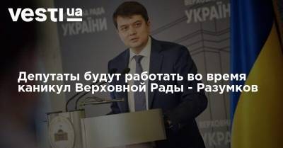 Депутаты будут работать во время каникул Верховной Рады - Разумков