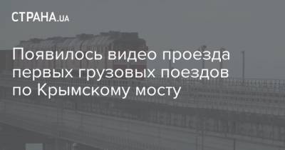 Появилось видео проезда первых грузовых поездов по Крымскому мосту
