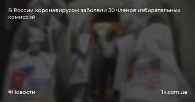 В России коронавирусом заболели 30 членов избирательных комиссий