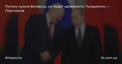 Путину нужна Беларусь, он будет «дожимать» Лукашенко, — Портников