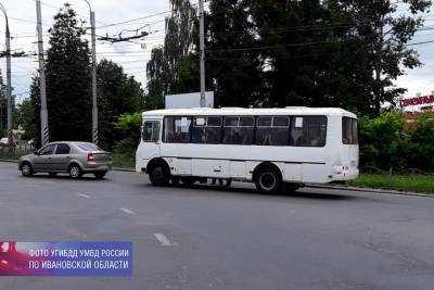 За сутки в Ивановской области произошли две аварии с участием общественного транспорта