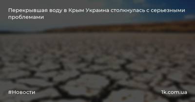 Перекрывшая воду в Крым Украина столкнулась с серьезными проблемами