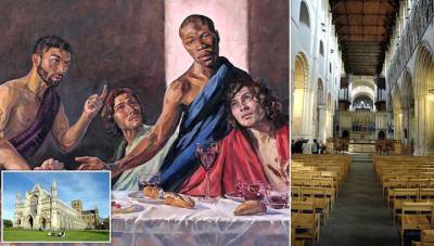 В британском соборе появилась картина с темнокожим Иисусом Христом