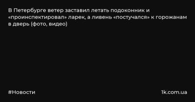 В Петербурге ветер заставил летать подоконник и «проинспектировал» ларек, а ливень «постучался» к горожанам в дверь (фото, видео)
