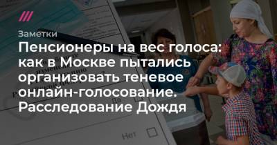 Пенсионеры на вес голоса: как в Москве пытались организовать теневое онлайн-голосование. Расследование Дождя