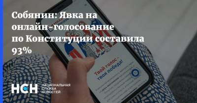 Собянин: Явка на онлайн-голосование по Конституции составила 93%