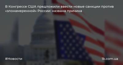 В Конгрессе США предложили ввести новые санкции против «злонамеренной» России: названа причина