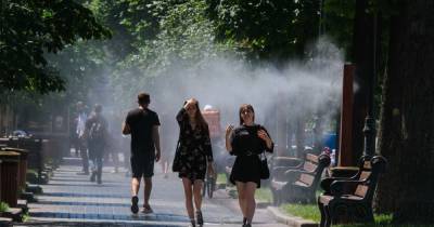 В Киеве установили рамки-освежители: адреса парков, где можно спастись от жары