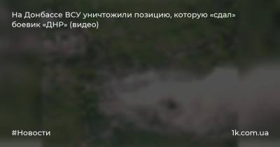 На Донбассе ВСУ уничтожили позицию, которую «сдал» боевик «ДНР» (видео)