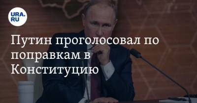 Путин проголосовал по поправкам в Конституцию. ВИДЕО