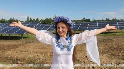В Сенненском районе запустили энергоустановку из 4752 солнечных панелей