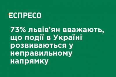 73% львовян считают, что события в Украине развиваются в неправильном направлении
