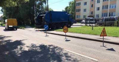 В Гурьевском районе на тротуаре сбили велосипедиста (фото)