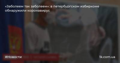 «Заболеем так заболеем»: в петербургском избиркоме обнаружили коронавирус
