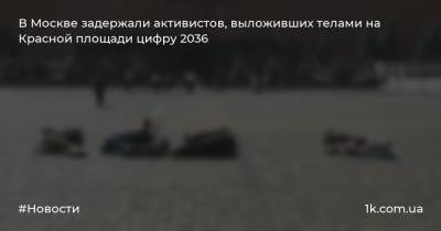 В Москве задержали активистов, выложивших телами на Красной площади цифру 2036
