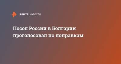 Посол России в Болгарии проголосовал по поправкам