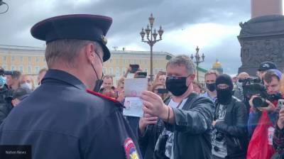 Противники поправок на Дворцовой площади в Петербурге начали провоцировать полицейских