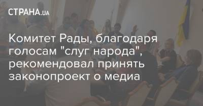Комитет Рады, благодаря голосам "слуг народа", рекомендовал принять законопроект о медиа