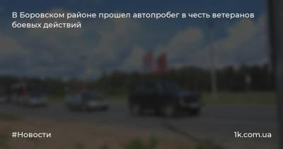 В Боровском районе прошел автопробег в честь ветеранов боевых действий