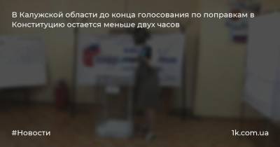 В Калужской области до конца голосования по поправкам в Конституцию остается меньше двух часов