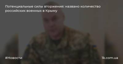 Потенциальные силы вторжения: названо количество российских военных в Крыму