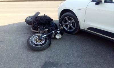 В Уфе автоледи устроила аварию: пострадал мотоциклист