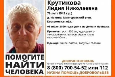 В Мантуровском районе Костромской области спасатели ищут пропавшую женщину 78 лет
