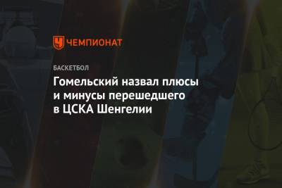 Гомельский назвал плюсы и минусы перешедшего в ЦСКА Шенгелии