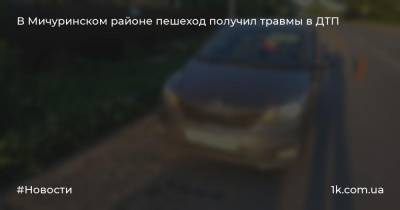 В Мичуринском районе пешеход получил травмы в ДТП - 1k.com.ua - Украина