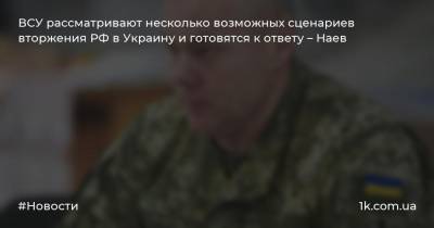 ВСУ рассматривают несколько возможных сценариев вторжения РФ в Украину и готовятся к ответу – Наев