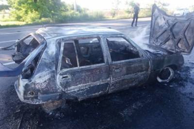 На трассе под Николаевом водитель сгорел заживо из-за взорвавшегося ГБО