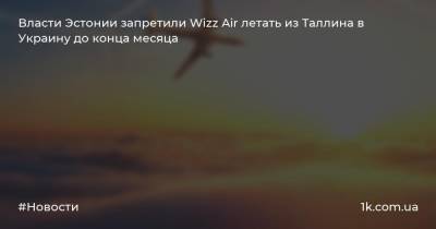 Власти Эстонии запретили Wizz Air летать из Таллина в Украину до конца месяца