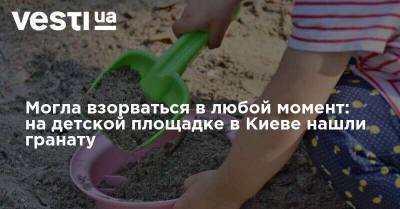 Могла взорваться в любой момент: на детской площадке в Киеве нашли гранату