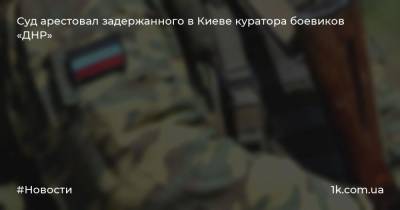 Суд арестовал задержанного в Киеве куратора боевиков «ДНР»